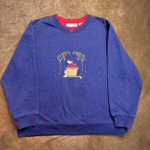 Extra Shenanigans Vintage Cat Apple Tree Embroidered Crewneck Sweatshirt Cottage